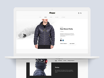 Bergans Hemsedal Collection redesign web webdesign