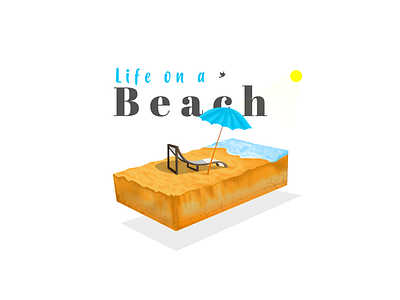 Beach concept icon ideation illustration minimalistic sketch sketching symbol typography