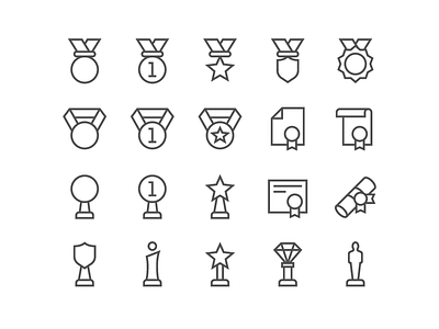 Awards icons awards design icon icons perfect pixel simple svg web