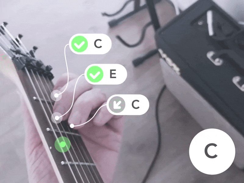 Month of Rebounds / Day 22 / AR Guitar Teacher ar augmented reality teach tracking ui ux vr