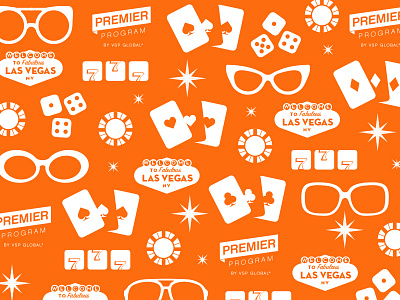 Vegas Showbag pattern design gambling glasses one color pattern vegas