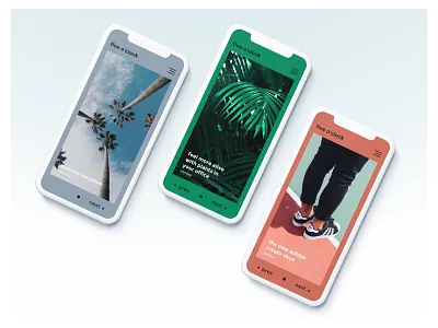 five o'clock - Blog mobile layout blog design minimal minimalism mobile mobile layout ui user interface ux