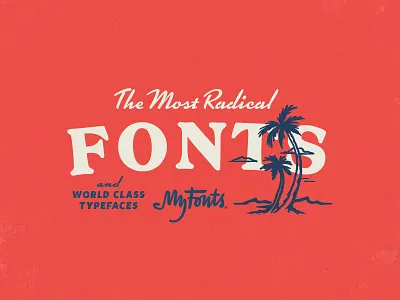 MyFonts Surf Advertisement 02 beach fonts illustration myfonts ocean surf typography waves
