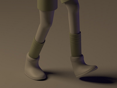 Hiker 3d cinema4d hiking modeling socks