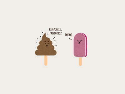 Cute Popsicle brown cute joke pink poop popsicle shots sugar