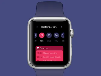 Calendar UI for Apple Watch apple applewatch smartwatch