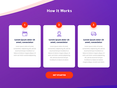 How It Works Section 123 flow how it works process progress sharp steps