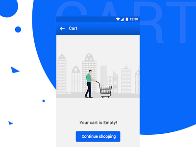 Cart Empty clean design illustration photoshop store listing uiux vector