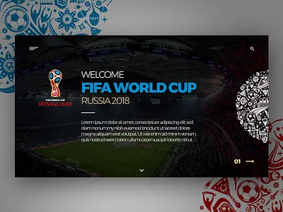 FIFA World Cup - RUSSIA 2018 Landing Page adebolaajose adobecc adobelive branding design designer digital digitaldesign identity landingpage trending uiux