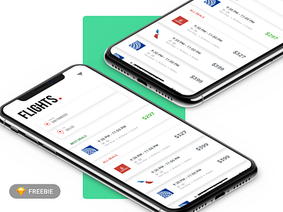 Flight App Concept app flight ios iphonex minimal mockup sketch ui