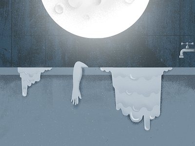 Moonlight grunge illustration moonlight moonlightmovie photoshop vector water