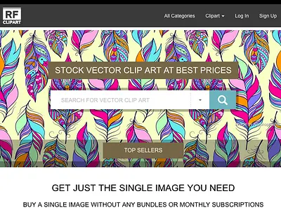 RFclipart Home page interface layout minimal redesign ui ux website