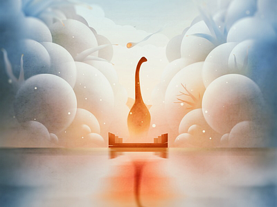 The Brachiosaurus color dinosaur goodbye illustrator last