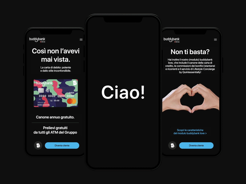 buddybank.com - Ui/Ux artdirection bank branding chat chatbot interaction message motion pay responsive uiux website