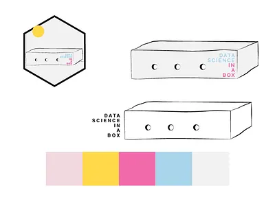 “data science in a box” logo option 2 illustrator logo logo design petit prince vector