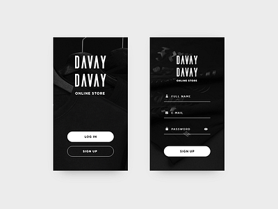 Entrance concept for mobile app app clothing fashion mobile onboarding register signup store ui ux