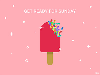 Sunday Ice-cream illustration mood vector