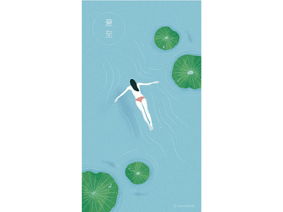 Summer cool fish green lotus river summer swimming