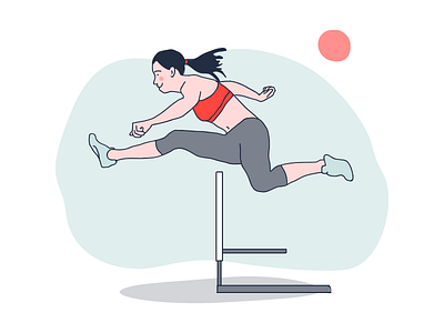 Barriers barrier hurdle illustration runner