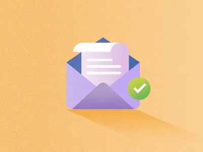 Newsletter Illustration envelope grain texture illustration newsletter sign up