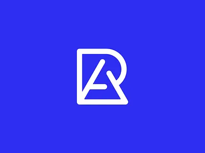 R + A Monogram blue logo branding creative graphic design identity logo design logo designer monogram r ra ra logo smart logo