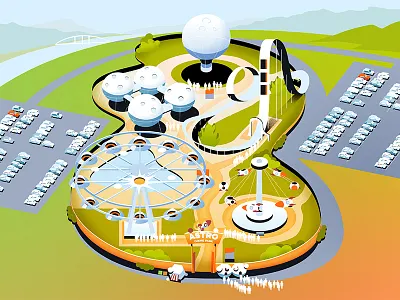 Theme Park animation explainer video theme park