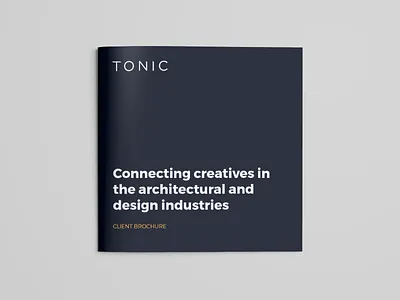 Tonic – Client Brochure adobe brochure editorial graphic design indesign typography