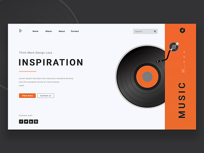 Music Info Landing Page dailyui designinspiration illustrator inspiration photoshop ui uidesign userinterface ux webdesign webdesigner wireframing