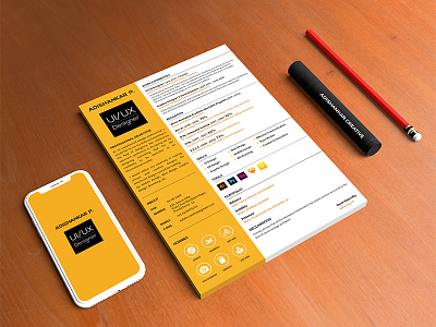 Adishankar Resume adishankar creative creativity cv design job job application resume yellow