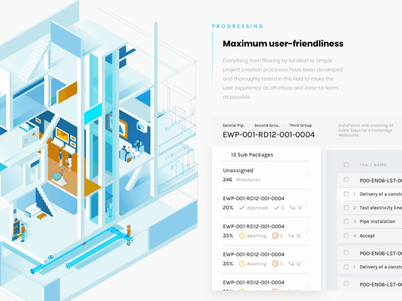 X4D | Construction Management Platform automated billing construction dashboard design functionality interface intuitive platform