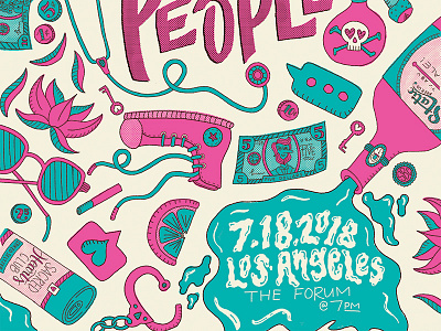 Foster The People Poster band poster foster the people illustration type