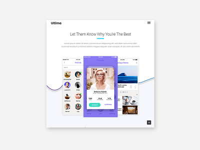 Ultima Theme / App Landing Page app gradient landing page web design wordpress wordpress theme