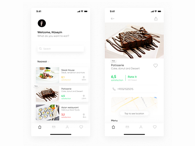 Restaurant Finder App UI app dinner finder food mobile restaurant ui ux