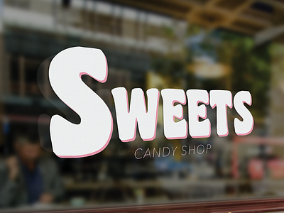 Sweets Window Sign branding graphic design logo sweets thirty logos