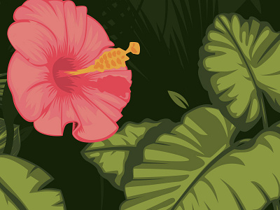 Hibiscus beer bird feather gose hibiscus jungle label leaves nature outpost wild