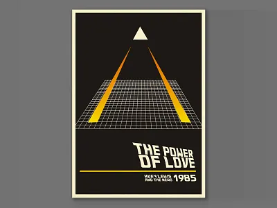 80s Hits (The Power Of Love) 80s poster retro triangle