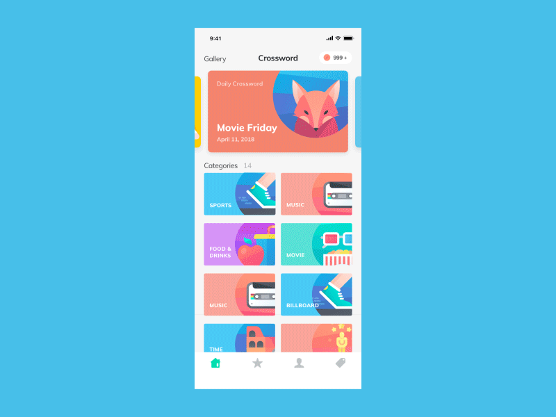 Crossword app alive app categories crossword cuberto game icons illustration ios motion sketch ui ux