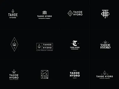 Tahoe Hydro Scott Wilson baseball cannabis cbd handdrawn icon logo monogram thc type weed