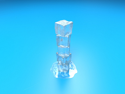I = Ice 36 days of type cinema4d i ice illustration type typography
