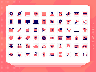 Vivid SVG Icons - Free design flat free freebie icon iconography icons pack sketch ui vivid web