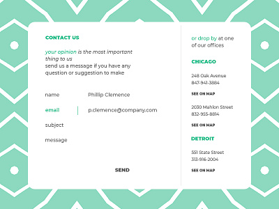 Daily UI #028 - Contact us contact us daily ui daily ui 028 design