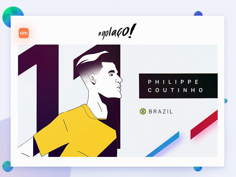 Philippe Coutinho - Brazil animation app cel animation design fifa illustration motion nike soccer ui ux web