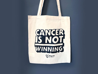 Brig-Aid - Cancer is not Winning lettering tote type typography