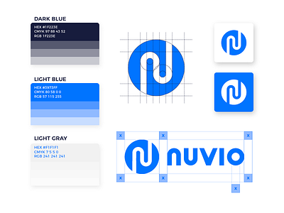 Nuvio brand branding business design designing identity illustrator logo mark