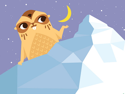 The Marmot & the Mountain #02 animals colorful geometric illustration illustrator marmot moutain nature vector