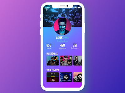 Daily UI #006 - User Profile challenge dailyui dj iphone x ui user profile ux