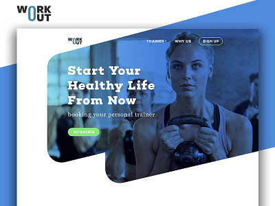 WorkOut application design design header icon layout ui user interface ux website