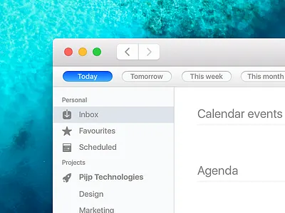 Agenda for Mac 1700 agenda app calendar gtd mac skeu tasks todo ui ux