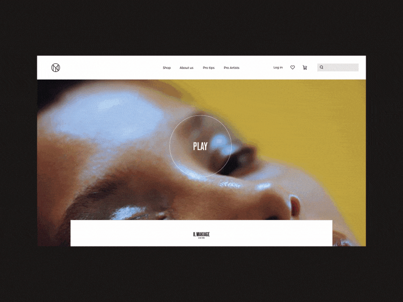 IL MAKIAGE Home Page Animation anim e commerce fashion gif grid homepage interaction interface makeup motion ui ux