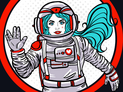 Live long and Prosper girl illustration retro shot space vulcan woman